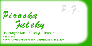 piroska fuleky business card